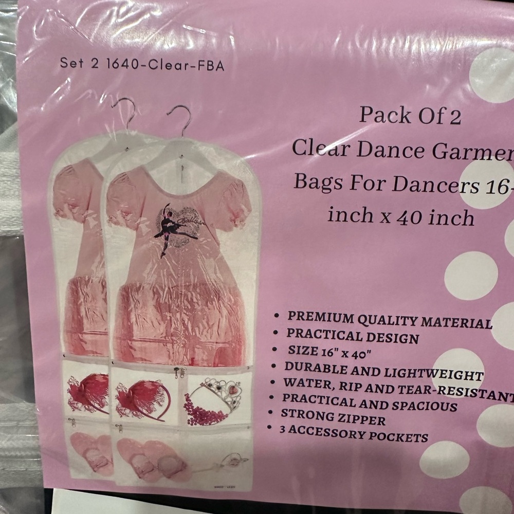 NEW! Garment bag zippered, Pack of 2
